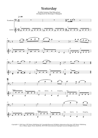 Yesterday (arr. Henrique F Mangoni)