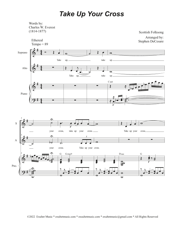 Take Up Your Cross (Duet for Soprano and Alto solo) (arr. Stephen DeCesare)