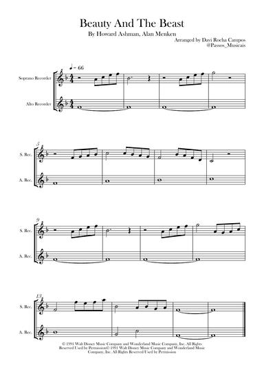 Beauty And The Beast (arr. Davi Rocha Campos)