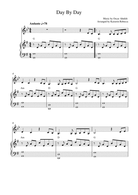 Day By Day (arr. Kaiserin Rebecca)