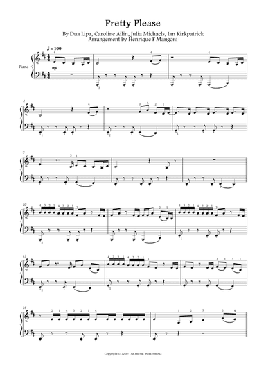 Pretty Please (arr. Henrique F Mangoni)