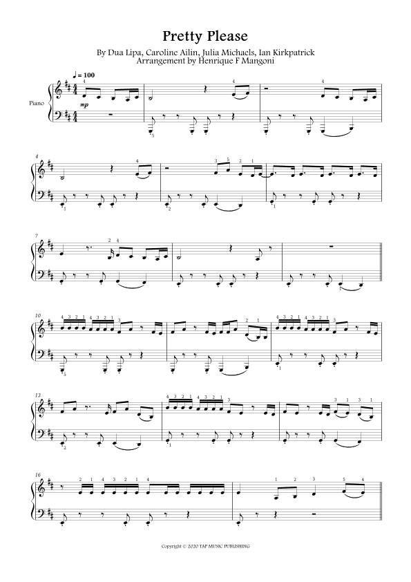 Pretty Please (arr. Henrique F Mangoni)