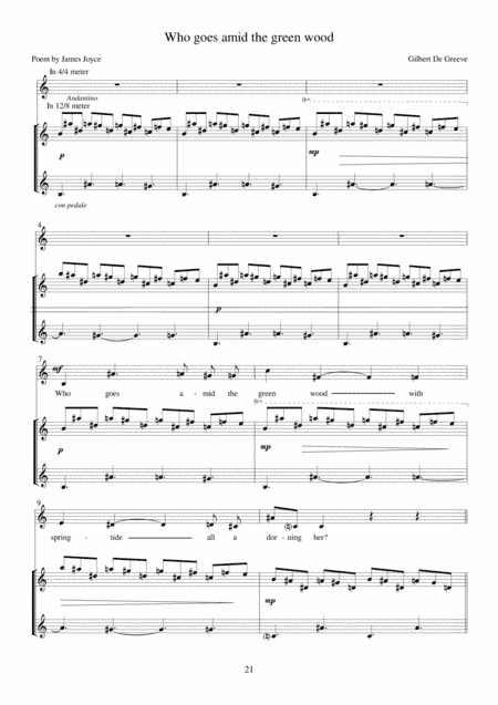 8. Who Goes Amid the Green Woods - 36 Songs on Poems by James Joyce