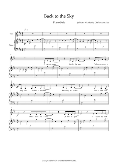 Back To The Sky (arr. Peligot)