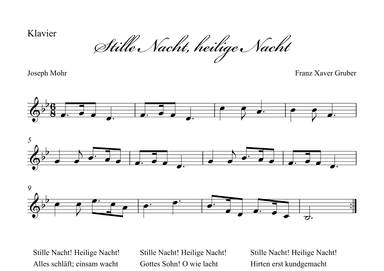 Stille Nacht (Holy Night) - easy piano (arr. Albrecht Kuch-Weidenbrück)