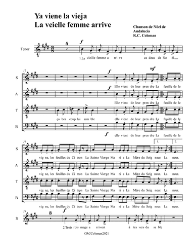 La veille femme arrive (Ya viene la vieja) (arr. R. C. Coleman)
