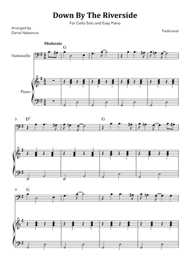 Down By The Riverside (For Cello and Easy Piano) (arr. Daniel Nakamura)