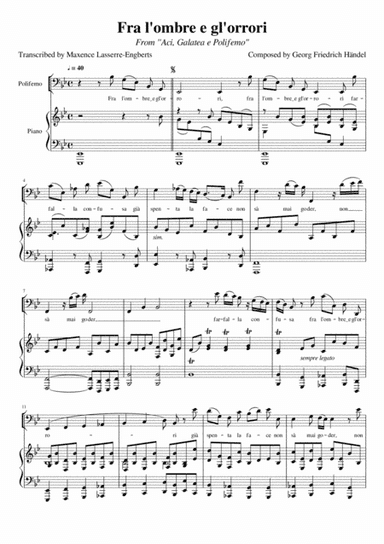 Fra l'ombre e gl'orrori (arr. Maxence Lasserre-Engberts)