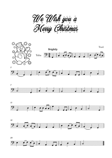 We Wish you a Merry Christmas (for Tuba) (arr. Cadenza Editions)