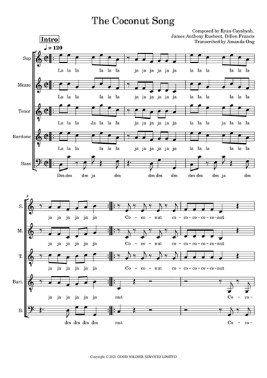 The Coconut Nut (the Coconut Song) (arr. Amanda Ong)
