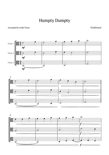 Humpty Dumpty (arr. André Nusa)
