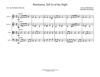 Watchman, Tell Us of the Night (arr. Dominic Meccia)