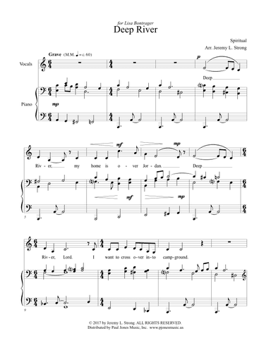 Deep River (arr. Jeremy Strong)