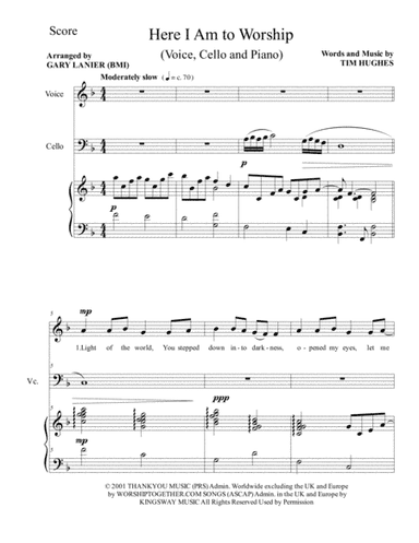 Here I Am To Worship (arr. Gary Lanier)