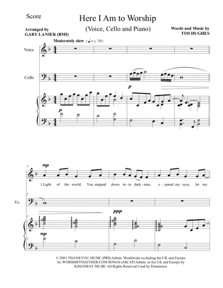 Here I Am To Worship (arr. Gary Lanier)