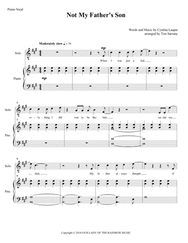 Not My Father's Son (arr. Tim Sarsany)