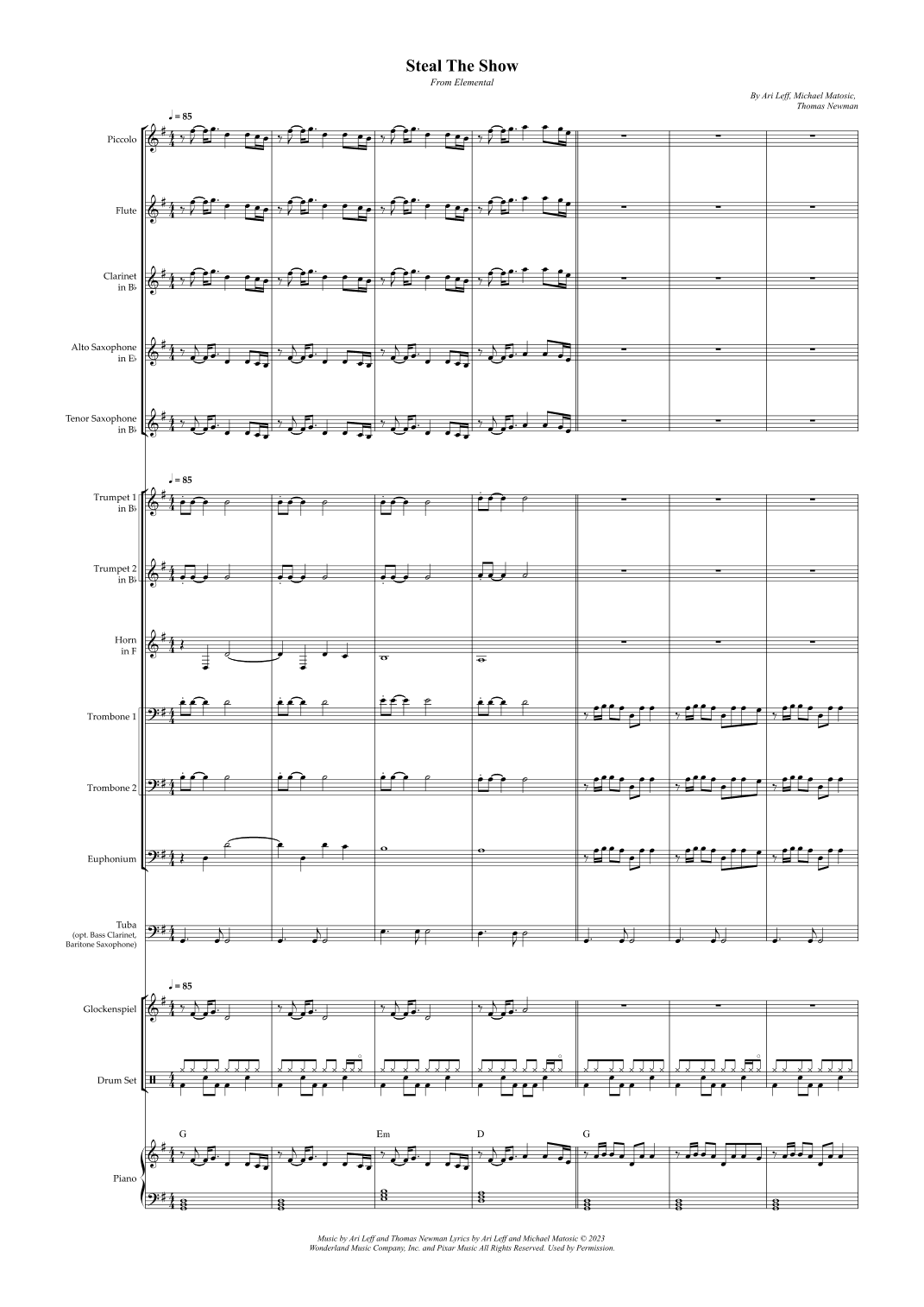 Steal The Show (arr. Wesley S. SIlva)