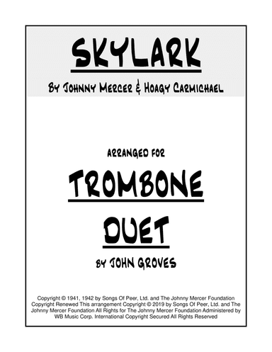 Skylark (arr. John Groves)