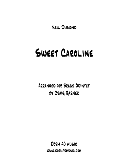 Sweet Caroline (arr. Craig Garner)