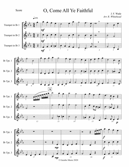 O, Come All Ye Faithful (arr. Robert Whitehead)
