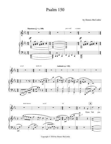 Psalm 150 (for Tenor and Piano)