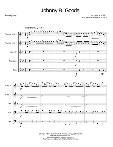 Johnny B. Goode (arr. Matthew Nunes)