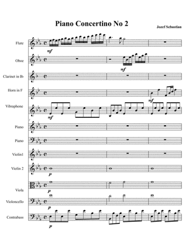Piano Concertino No 2 Jozef Sebastian
