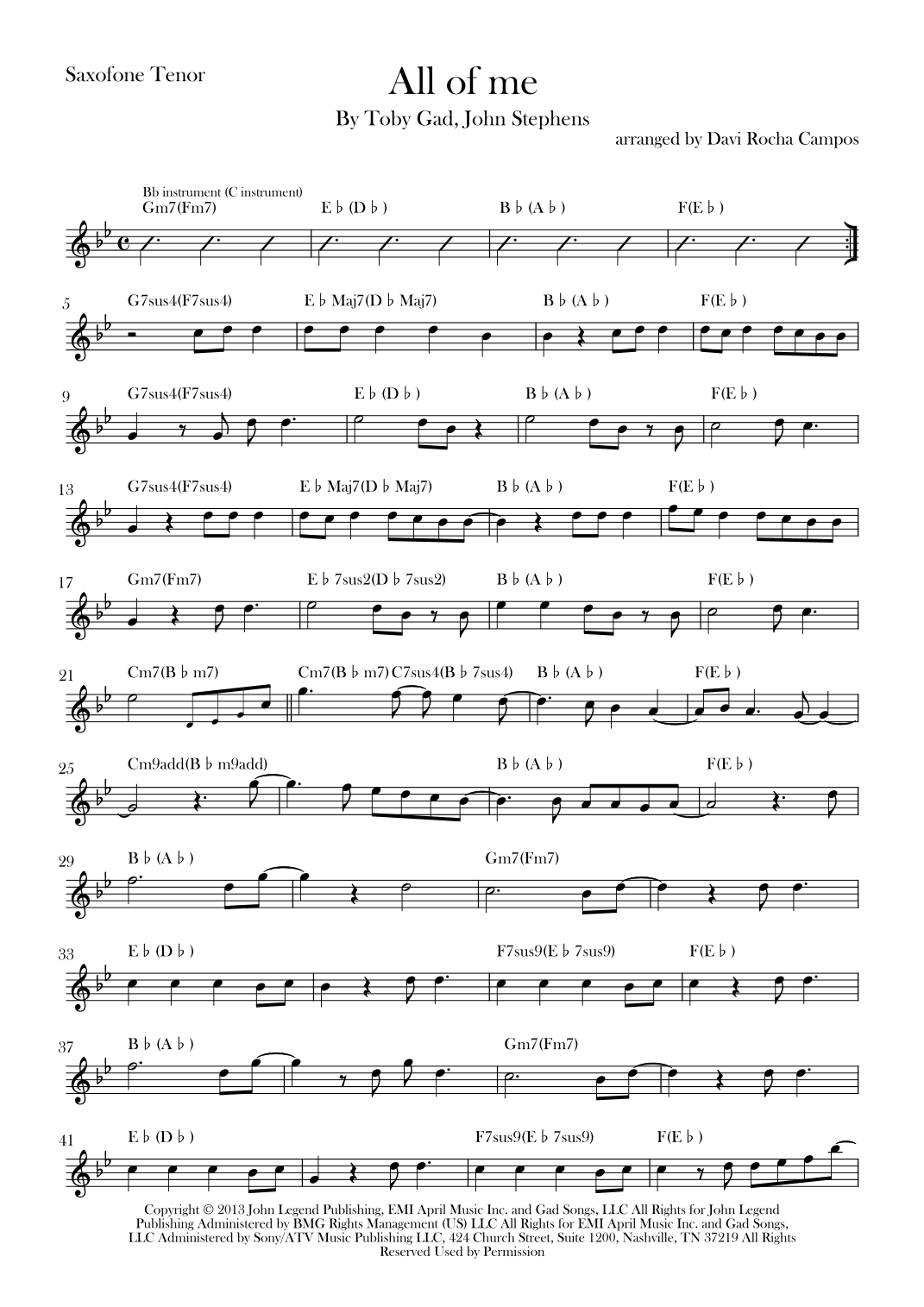 All Of Me (arr. Davi Rocha Campos)