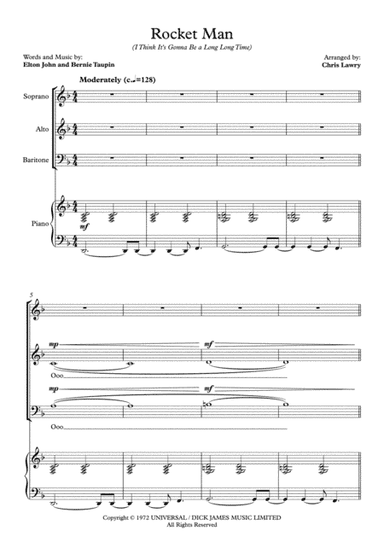 Rocket Man (i Think It's Gonna Be A Long Long Time) (arr. Chris Lawry)