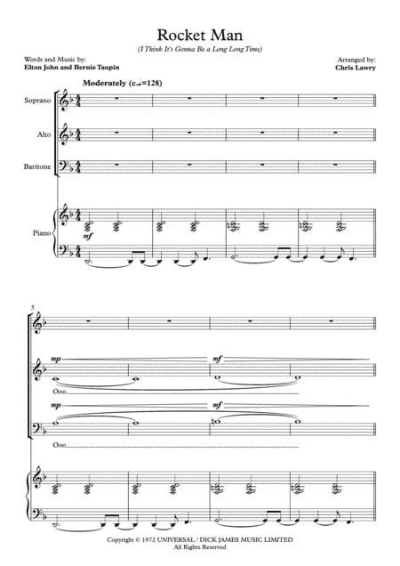 Rocket Man (i Think It's Gonna Be A Long Long Time) (arr. Chris Lawry)