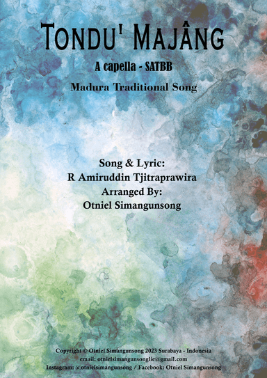 Tondu' Majâng (arr. Otniel Simangunsong)