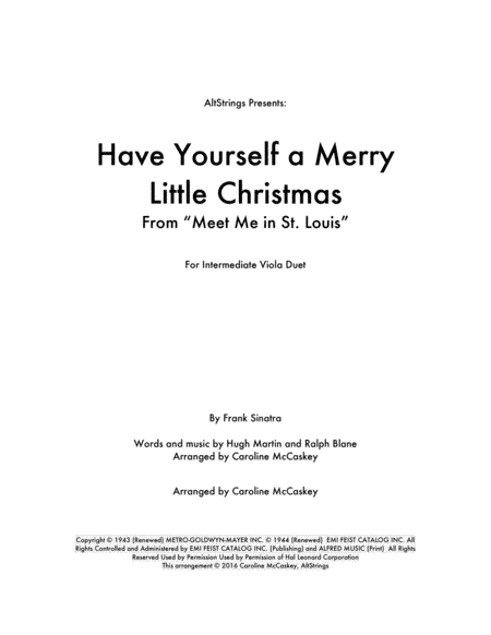 Have Yourself A Merry Little Christmas  from MEET ME IN ST. LOUIS (arr. Caroline McCaskey)