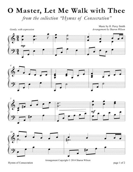 O Master, Let Me Walk with Thee (LARGE PRINT Piano Solo) (arr. Sharon Wilson)