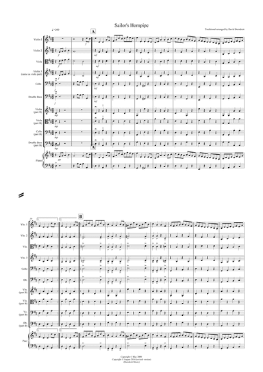 Sailor's Hornpipe for Beginner and Advanced String Orchestra (arr. David Burndrett)