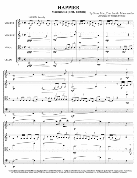 Happier (arr. Joseph Perkins)