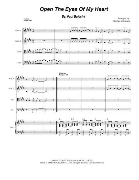 Open The Eyes Of My Heart (arr. Stephen DeCesare)