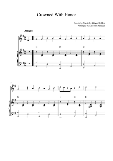 Crowned With Honor (arr. Kaiserin Rebecca)