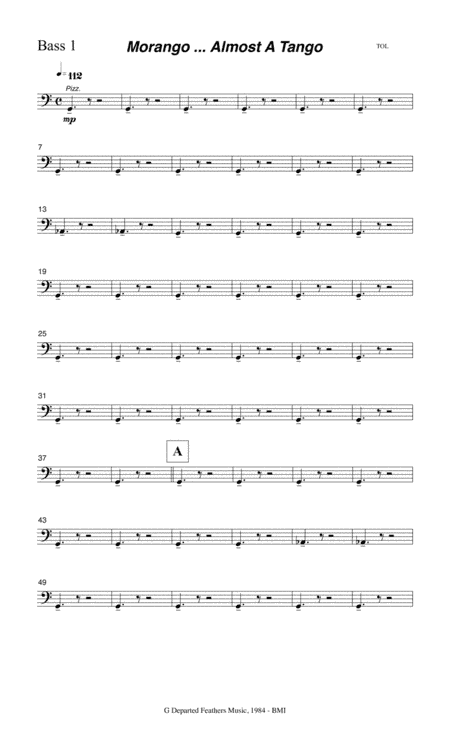 Morango ... almost a tango (1984 string orchestra) Double bass 1 part