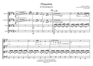 Chiquitita (arr. Anand Lobo)