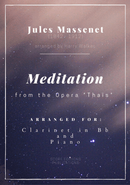 Meditation from "Thais" (for Clarinet in Bb and Piano) (arr. Harry Walker)