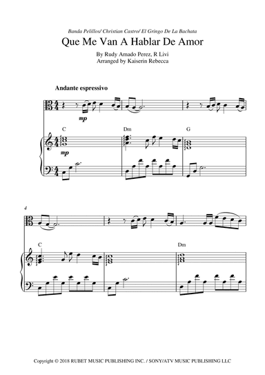 Que Me Van A Hablar De Amor (arr. Kaiserin Rebecca)