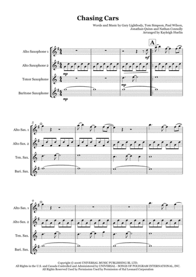 Chasing Cars (arr. Kayleigh Huelin)