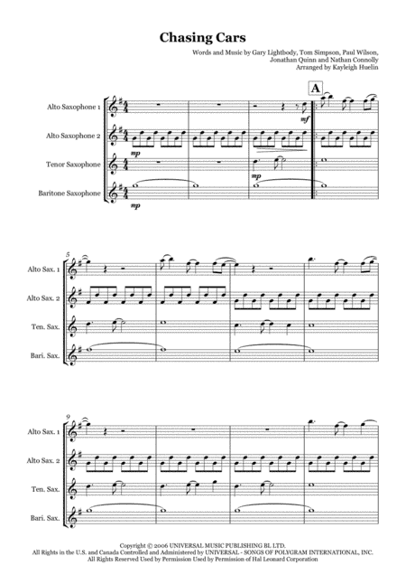Chasing Cars (arr. Kayleigh Huelin)