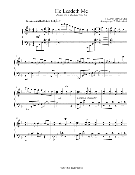 He Leadeth Me (Savior Like a Shepherd) (arr. J.B. Taylor)