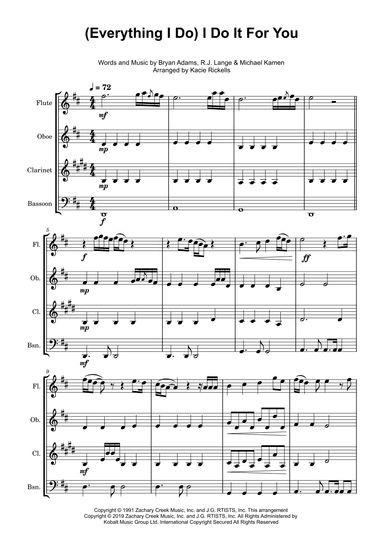 (everything I Do) I Do It For You (arr. K J Rickells)