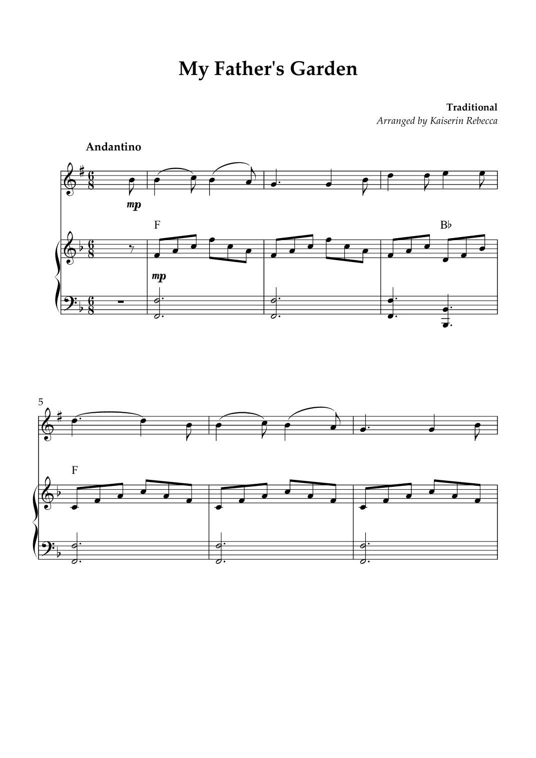 My Father's Garden (arr. Kaiserin Rebecca)