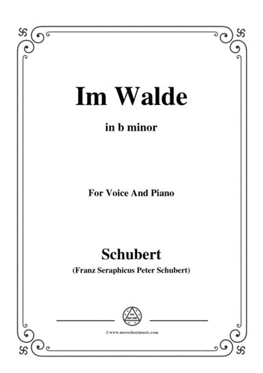 Schubert-Im Walde,Op.93 No.1,in b minor,for Voice&Piano (arr. MSM)