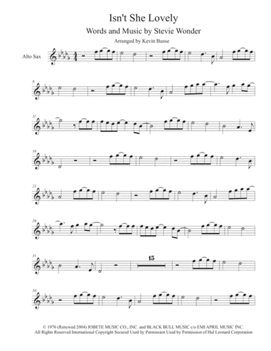 Isn't She Lovely (arr. Kevin Busse)