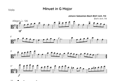 Minuet in G Major (arr. Sales)