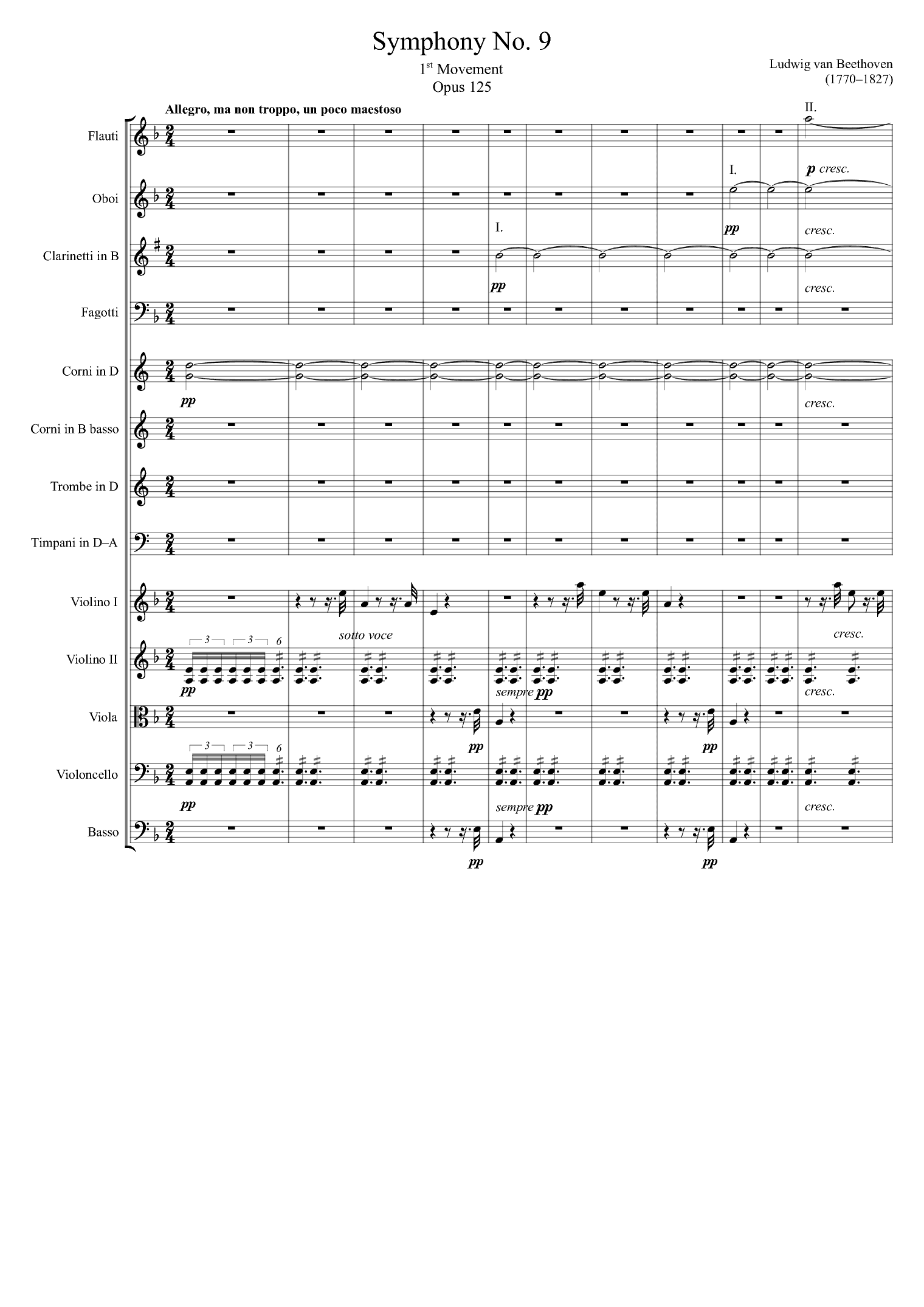 Symphony No. 9 1st Movement (arr. Zachary Corbett)